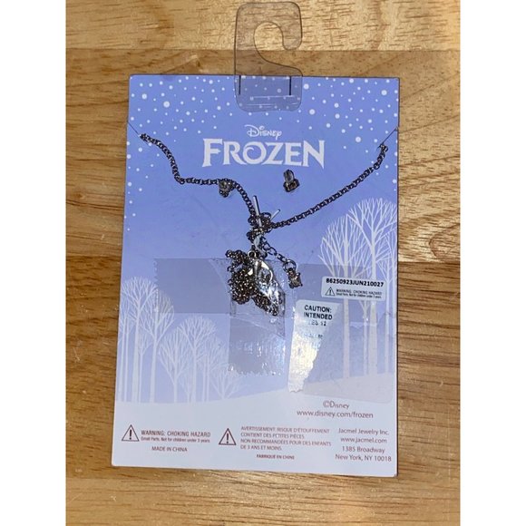 Girls Disney Frozen Olaf Snowman Necklace & Rhinestone Earring Set - Picture 3 of 3